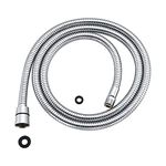 Gnimauhz Kitchen 59-Inch or 150CM Pull Down Sink Faucet Replacement Pull Out Spray Head Hose Stainless Steel (Electroplating, 3 meters)