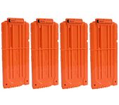 Iififun 4 Pack 12-Dart Quick Reload Clip Magazine for Nerf N-Strike Elite Series (Orange)