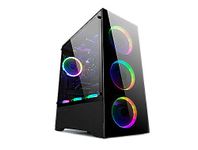 Bgears b-Voguish-RGB Gaming PC ATX case, Include: 6 x 120mm ARGB Fans, 1 x 10 Fans Controller, 1 x Remote Controller, USB3.0, Support up to EATX Motherboard, Support Graphic Card up to 380mm Long