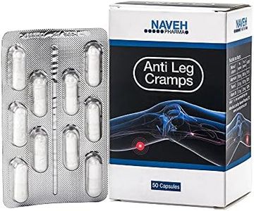 Anti Leg Cramps Magnesium Supplement for Muscle Pain Relief, 50 Caps 190mg, Nocturnal Leg Cramps, Pregnancy Cramps, Calf Cramps, Cramps in Feet, Charley Horse – Natural, Proven Remedy by Naveh Pharma