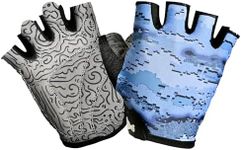 EDSRDPLT Kayak Gloves Half Finger Padded Palm Sailing Gloves UPF50+ Fishing Gloves for Paddling, Sailing, Cycling, Driving
