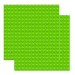 BOROLA Classic Large-Sized Bricks Baseplates 10" x 10", Multi-Color Building Brick Base Plate Compatible with Most Major Brands Perfect for Creative Play(2PCS,Light Green)