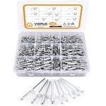 VIGRUE 495Pcs Aluminum Rivet Assortment Kit, Pop Rivets Blind Rivets 9 Sizes Assortment (495)