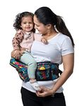 Butt Baby Carrier Comic with Hip Seat, Ergonomic Design, in-Built Mini Diaper Bag with Convertible to Sling Carry Bag with Strong Back & Lumbar Support, 5 to 36 Months/Upto 18 kgs of Weight