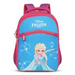 Priority Disney Frozen Printed Polyester School Backpack For Kids | Specially School Bag For Girls (Small | Turquoise Blue)