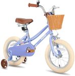 JOYSTAR 12 inch Kids Bike for Toddlers 3-4 Years(33"-41") Girls, Girls Bike with Training Wheels & Basket, Kids' Bicycle Purple