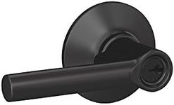 SCHLAGE Broadway Lever with Plymouth Trim Keyed Entry Lock, Matte Black (F51A BRW 622 PLY), Standard