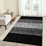 Pauwer Large Indoor Doormat, 36''x59'' Non Slip Front Door Mat Entryway Rug Absorbent Mud Trapper Mats Washable Welcome Mat Entrance Doormat Low-Profile Inside Floor Mat Door Rugs for Entryway, Black