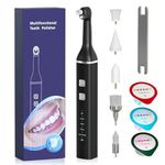 Tooth Polisher, Electric Teeth Polishing Kit for Family,Whitening Dental Polisher with 5 Polish Heads & 5 Working Modes, Teeth Cleaning Plaque Removal Pen Rechargeable, Waterproof Tooth Stain Remover