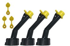 3 - Fuel Gas Can Jug Spouts Nozzles, Rings, Vents & Caps for Blitz Wedco Scepter Essence Midwest Eagle