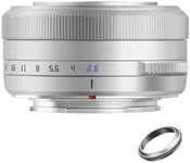 TTartisan 27mm F2.8 Autofocus Lens, Compatible with Fuji X-Mount Cameras XS10 X-A5 X-A7 X-M1 X-M2 X-E4 X-T1 X-T10 X-T2 X-T20 X-T3 X-T4 X-T100 X-T200 X-T30 X-Pro1 X-Pro2 X-Pro3 X-E1 Silver