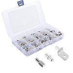 110PCS 3 Styles Nickel Plated Shelf Pins Kit, Bracket Pegs Cabinet Furniture Shelf Pins Support for Shelf Holes on Cabinets, Bookshelves, Tables