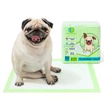 Puppy Training Pads with Sticky Tabs, 56 x 56cm Dog Pee Pad 50 Count with Anti-Slip Adhesive for Potty, 100% Leak-Proof Super Absorbent Quick-Dry