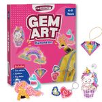 OnPlay Art and Craft Activity - 12 Piece Gem Art, Kids Diamond Painting Kit with 5D Gem for Girls and Boys Age 4,5,6,7,8,9 Years+, Great Birthday and Return Gift for Girls