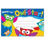Trend Enterprises Owl-Stars Hooo Ray Recognition Awards, Pack of 30