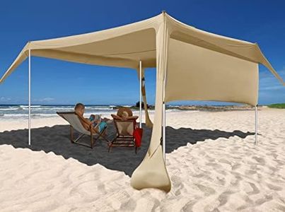 Easierhike Beach Canopy Tent Shade with Sidewalls 10x10FT UPF50+ Protection
