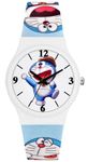 Acnos Rubber Doraemon Kid'S Happy Colorful Water-Resistant And Durable Analog Watch For Boys And Girls With Fun Designs Adjustable Strap And Positive Messages, Band Color:Multicolor, Dial Color:White