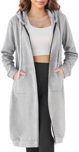 DUOYANGJIASHA Women's Comfortable Versatile Warm Winter Jackets Knitted Casual Pocket Zip-Up Fur Warm Hoodie - Grey - XXX-Large