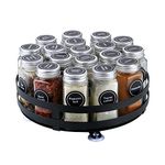 Round Lazy Susan Cupboard Organizer 1-Tier Rotating Spice Rack Turntable organizer for Kitchen Cabinet Cupboards Counter Dressing Table Storage