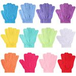 BTYMS 24 Pcs Shower Exfoliating Gloves Hand Exfoliating Glove Body Scrubber Loofah Washing Gloves for Shower, Spa, Massage and Body Scrubs, Dead Skin Cell Remover