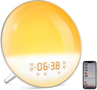 Dekala Smart Sunrise Alarm Clock for Kids, Wake Up Light for Bedrooms, Teens Heavy Sleepers,Sleep Aid with FM Radio, Sunrise/Sunset Simulation, 4 Alarm Clock, 7 Natural Sounds, APP Remote Control