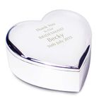 Custom Personalised Laser Engraved Wedding Heart Trinket - Bridesmaid Gift.