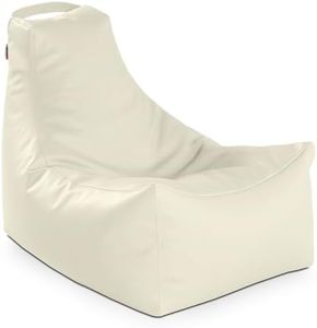 Jaxx Juniper Nautical Edition - Casual Bean Bag Seating for Boat, Yacht & Watersports - Marine Vinyl, White