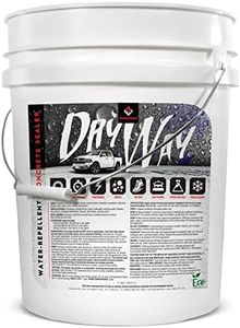 DryWay Water-Repellent Concrete Sealer - Penetrating Silane & Siloxane for Driveways, Garages, Patios, Pool Decks, Concrete, Brick & Pavers, Flat Finish, Interior/Exterior (5-Gallons)
