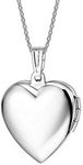 Infinite U Heart Locket That Holds Photo Locket Necklaces for Women Girls (Enable to Engrave Your Own Words)-Pink, Titanium