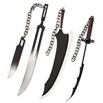 FunBoat Ichigo Bankai Sword Keychain - The True Tensa Zangetsu and Dual Zangetsu Blades Anime Gift for Kids Teens Women Men, 3pc Zangetsus Set, One Size