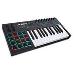 Alesis VI25 | 25-Key USB MIDI Semi-Weighted Keyboard Controller with 16 Pads, 8 Assignable Knobs, 24 Buttons and 5-Pin MIDI Out, Plus a Professional Software Suite Included