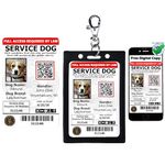 ActiveDogs Registered Service Dog Photo ID Card & Identification Holder - ADA & TSA Compliant Service Dog Badge with QR Code & Clip-On Carrier - Free Registration & Digital Copy