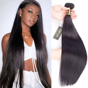 QTHAIR 14A Virgin Hair Straight Human Hair 20" 100g 100% Unprocessed Straight Brazilian Virgin Hair Weave Natural Color Brazilian Straight Hair Bundles
