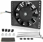 6'' Inch Small Slim Push Pull Electric Cooling Fan 650CFM Radiator Oil Cooler Mount Kit Universal Black