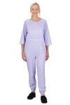 Ovidis Dementia Clothing - Alzheimers Anti-Strip Jumpsuit - Onesie for Elderly Women - Carrie Wisteria L