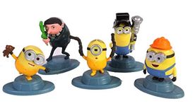 Illumination Minions The Rise of Gru - Mini Figurines, Cake Toppers Set of 5 - Kevin, Otto, Stuart, Bob, Young Gru