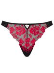 Ann Summers - The Hero Thong for Women, Thong for Women with Lace Mesh and Charm Detail, Lace G String, Low Rise Thong - Everyday Underwear for Women, Matchign Set | Black & Red