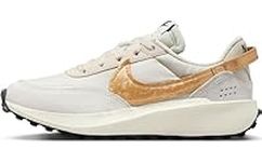 NIKE WMNS Waffle Debut ESS, Low Women, Lt Orewood BRN Metallic Gold Sail Black, 8.5 US