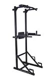 Jio home gym Steel Free Standing , Parallel Pull Up Bar Bar, Dips Station and Push Up Bar (Black)