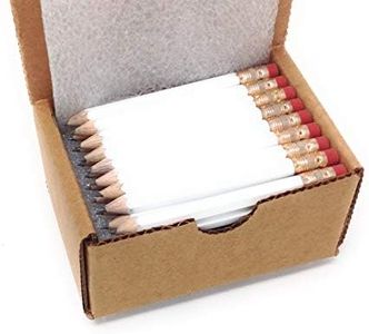 Half Pencils with Eraser - White, Box of 72, Pocket PencilsTM