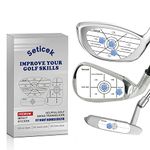 Seticek 300Pcs Golf Impact Tape Set, Self-Teaching Sweet Spot and Consistency Analysis, Golf Club Impact Stickers for Woods Irons and Putters Each 100 Pcs,Useful Training Aid Improve Ball Striking