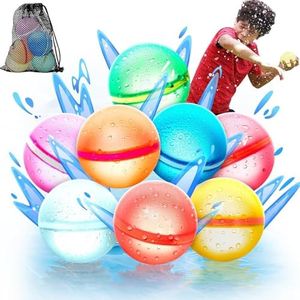 8 Pack Magnetic Reusable Water Balloons,magnetic water balloons,Self-Sealing Water Bomb Quick Fi Outdoor Activities