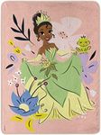 Northwest Princess and The Frog Micro Raschel Throw Blanket, 46" x 60", Blossoming Tiana