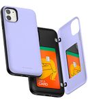 GOOSPERY iPhone 11 Wallet Case with Card Holder, Protective Dual Layer Bumper Phone Case (Lilac Purple)