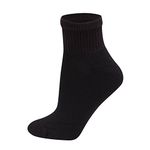 Hanes Womens Quarter Ankle Socks, Pack Of 10 Dress & Casual, Black, 8-12 US