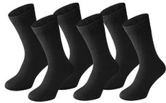 Bonjour 6 mens thermal socks (UK, Alpha, One Size, Regular, Regular, Black)