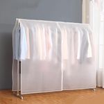 HASTHIP® Clothes Rack Cover, Garment Rack Cover Large PEVA Translucent Clothing Dustproof/Waterproof Cover for Suits, Coats, Sweaters, Shirts (Not Including Frame)