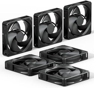 upHere U2K Case Fan 120mm Black PWM Silent Computer Cooling Fans All-in-One Daisy Chain 1800RPM 77.93CFM Under 25dB(A) for Cases CPU Liquid Coolers and CPU Air Coolers,6-Pack,U2K-6