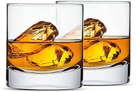 LUXU Crystal Whiskey Glasses, 13oz Heavy Base Old Fashioned Rocks Glasses - Lowball Bar Glasses for Bourbon, Scotch Whiskey, Cocktails, Cognac - Large Cocktail Tumblers Set of 2