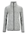 Dolcevida Women's Long Sleeve Sweater Fleece Zip Up Speckled Jacket with Pockets (Light Grey Mix, M)